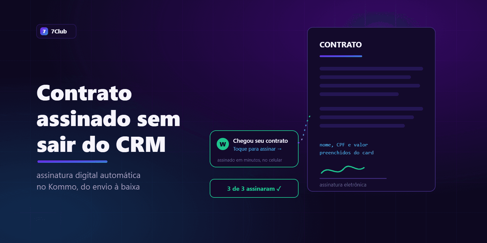 Contrato assinado sem sair do CRM: como automatizar assinaturas digitais no Kommo