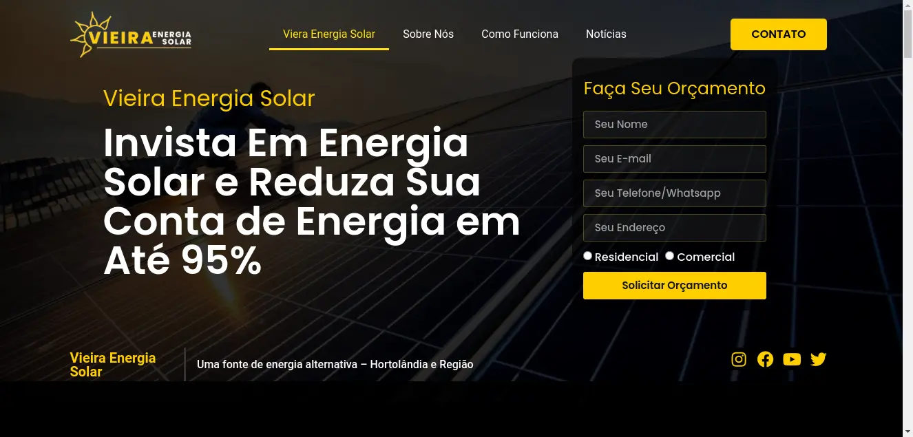 Vieira Energia Solar Desktop - Club Drop